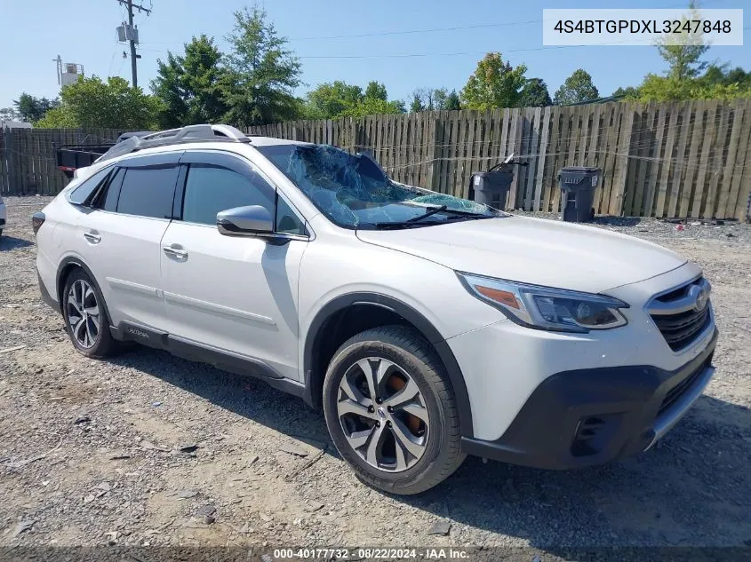 2020 Subaru Outback Touring Xt VIN: 4S4BTGPDXL3247848 Lot: 40177732