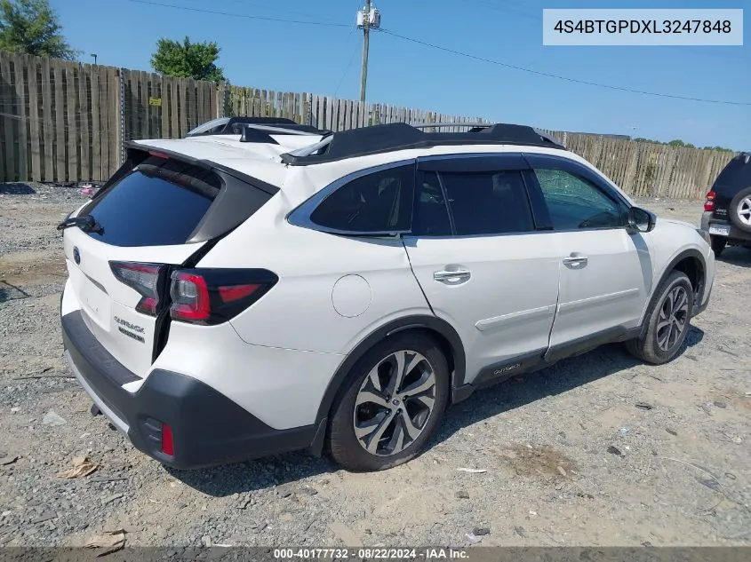 2020 Subaru Outback Touring Xt VIN: 4S4BTGPDXL3247848 Lot: 40177732