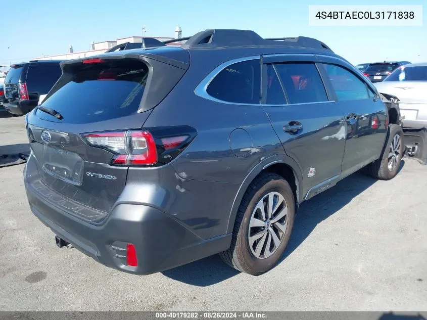 4S4BTAEC0L3171838 2020 Subaru Outback Premium