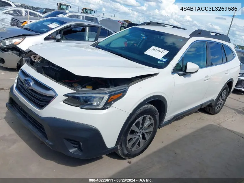 2020 Subaru Outback Premium VIN: 4S4BTACC3L3269586 Lot: 40229611