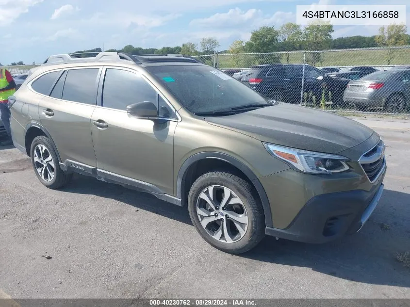 2020 Subaru Outback Limited VIN: 4S4BTANC3L3166858 Lot: 40230762