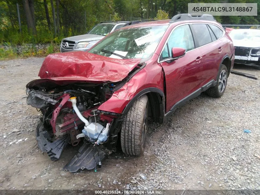 2020 Subaru Outback Limited VIN: 4S4BTALC9L3148867 Lot: 40235324