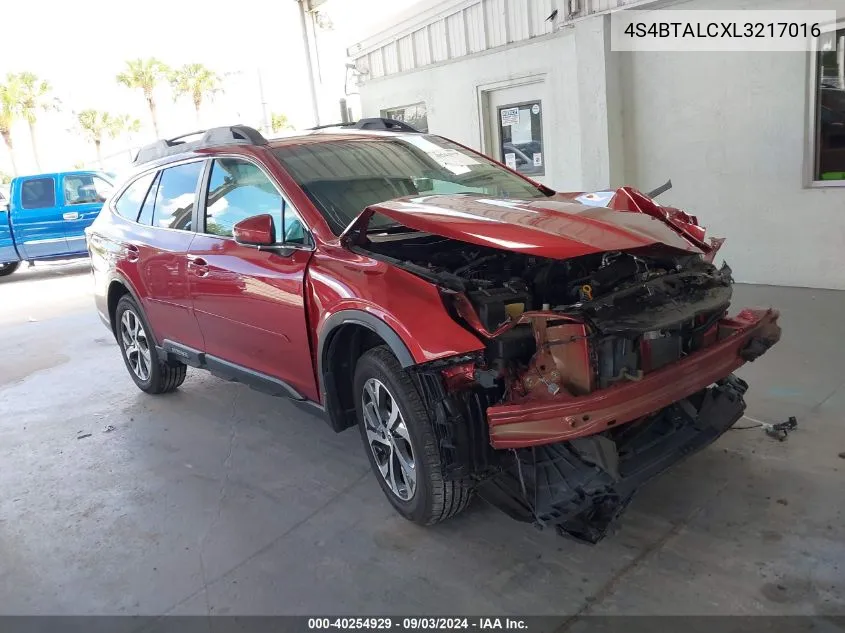 4S4BTALCXL3217016 2020 Subaru Outback Limited