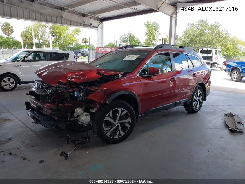 4S4BTALCXL3217016 2020 Subaru Outback Limited