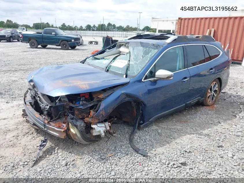 2020 Subaru Outback Touring VIN: 4S4BTAPC3L3195662 Lot: 40275624