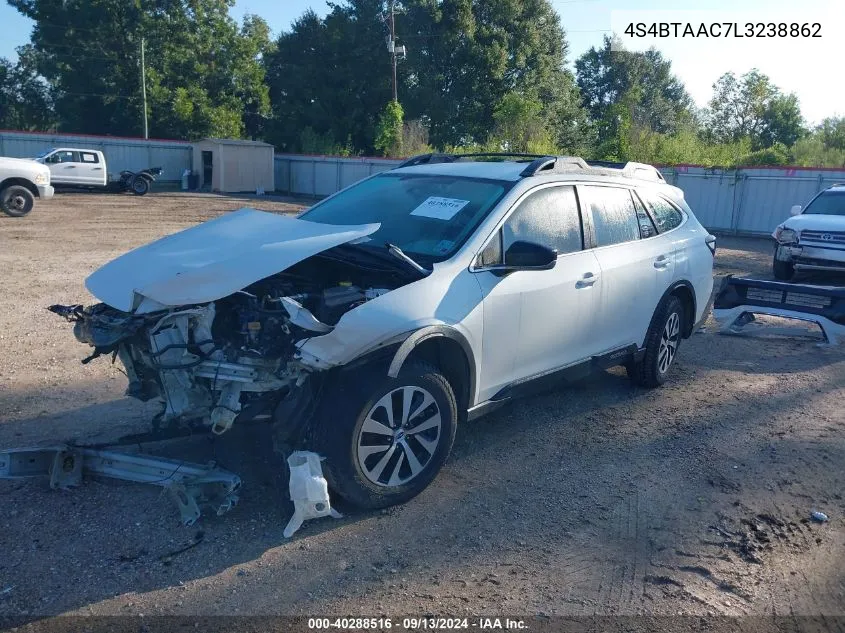 2020 Subaru Outback VIN: 4S4BTAAC7L3238862 Lot: 40288516