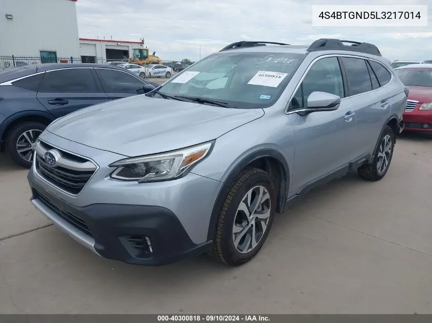 2020 Subaru Outback Limited Xt VIN: 4S4BTGND5L3217014 Lot: 40300818