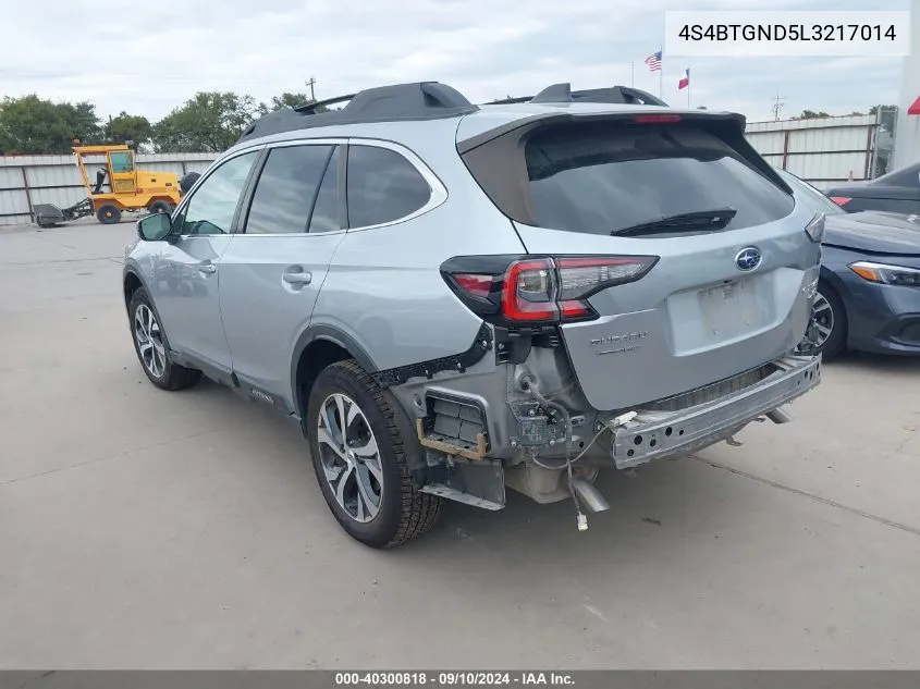 2020 Subaru Outback Limited Xt VIN: 4S4BTGND5L3217014 Lot: 40300818