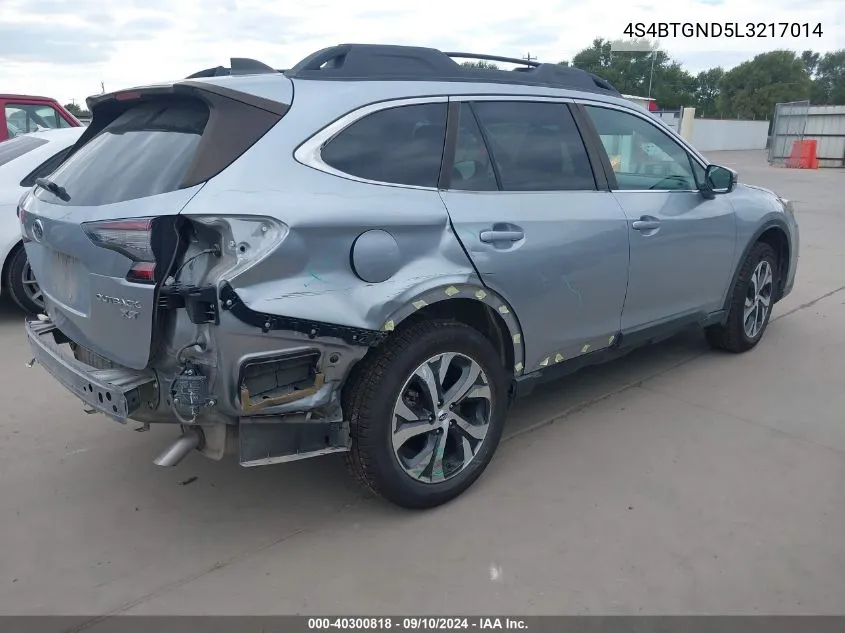 2020 Subaru Outback Limited Xt VIN: 4S4BTGND5L3217014 Lot: 40300818