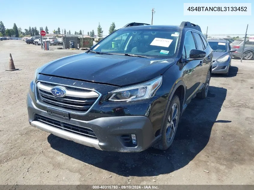 2020 Subaru Outback Limited VIN: 4S4BTANC8L3133452 Lot: 40315793