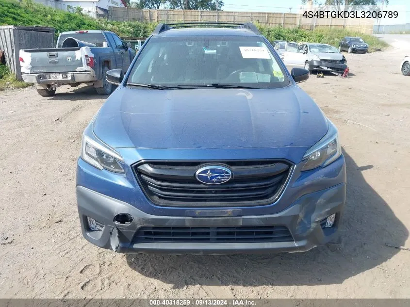 2020 Subaru Outback Onyx Edition Xt VIN: 4S4BTGKD3L3206789 Lot: 40318259