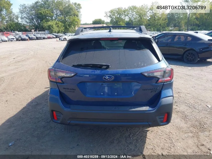 2020 Subaru Outback Onyx Edition Xt VIN: 4S4BTGKD3L3206789 Lot: 40318259