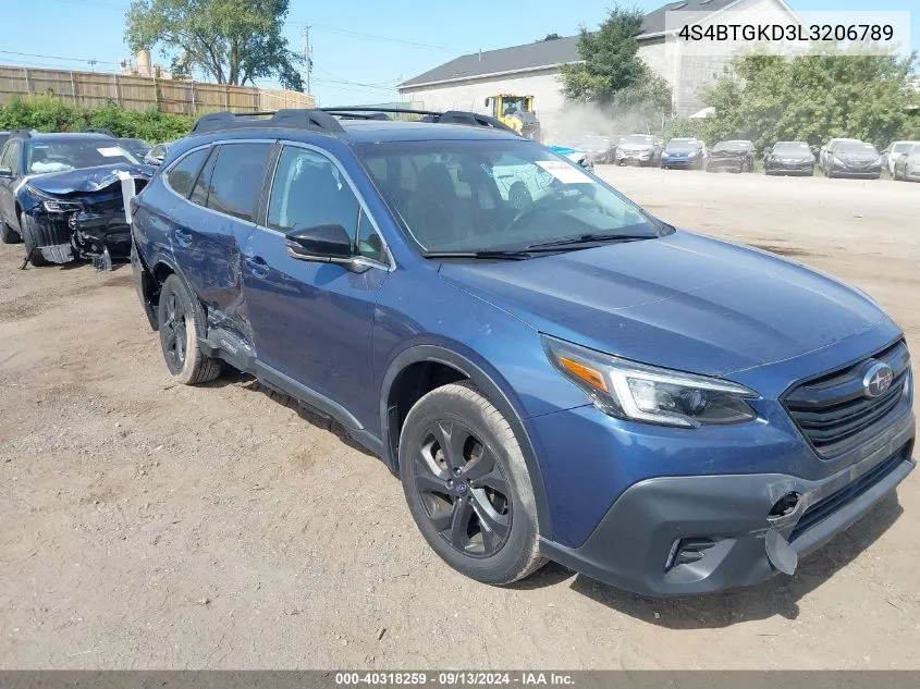 4S4BTGKD3L3206789 2020 Subaru Outback Onyx Edition Xt