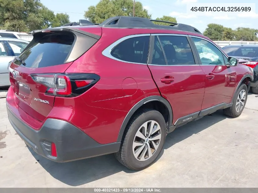 2020 Subaru Outback Premium VIN: 4S4BTACC4L3256989 Lot: 40321423