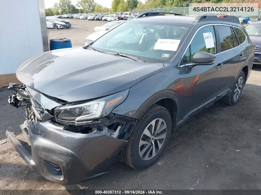 4S4BTACC2L3214126 2020 Subaru Outback Premium