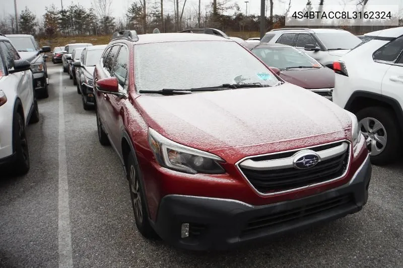 2020 Subaru Outback Premium VIN: 4S4BTACC8L3162324 Lot: 40361399