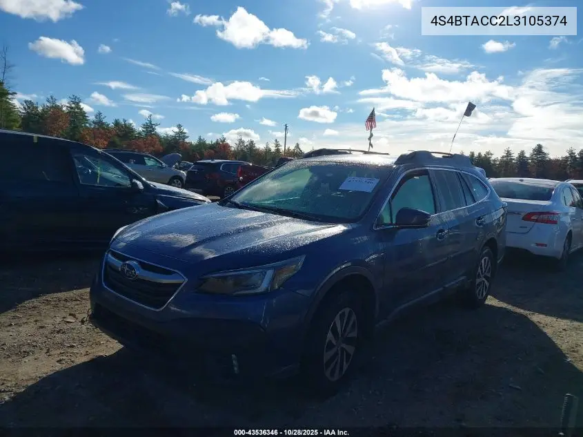 4S4BTACC2L3105374 2020 Subaru Outback Premium