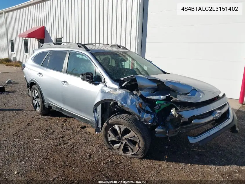 4S4BTALC2L3151402 2020 Subaru Outback Limited
