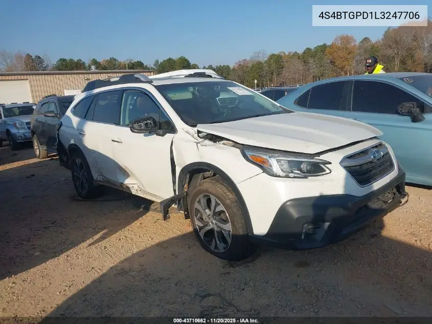 4S4BTGPD1L3247706 2020 Subaru Outback Touring Xt