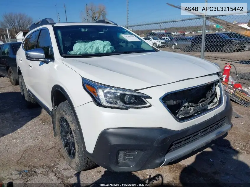 4S4BTAPC3L3215442 2020 Subaru Outback Touring