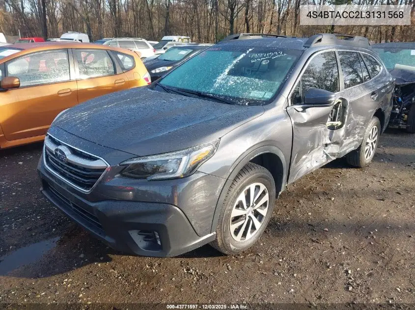 4S4BTACC2L3131568 2020 Subaru Outback Premium