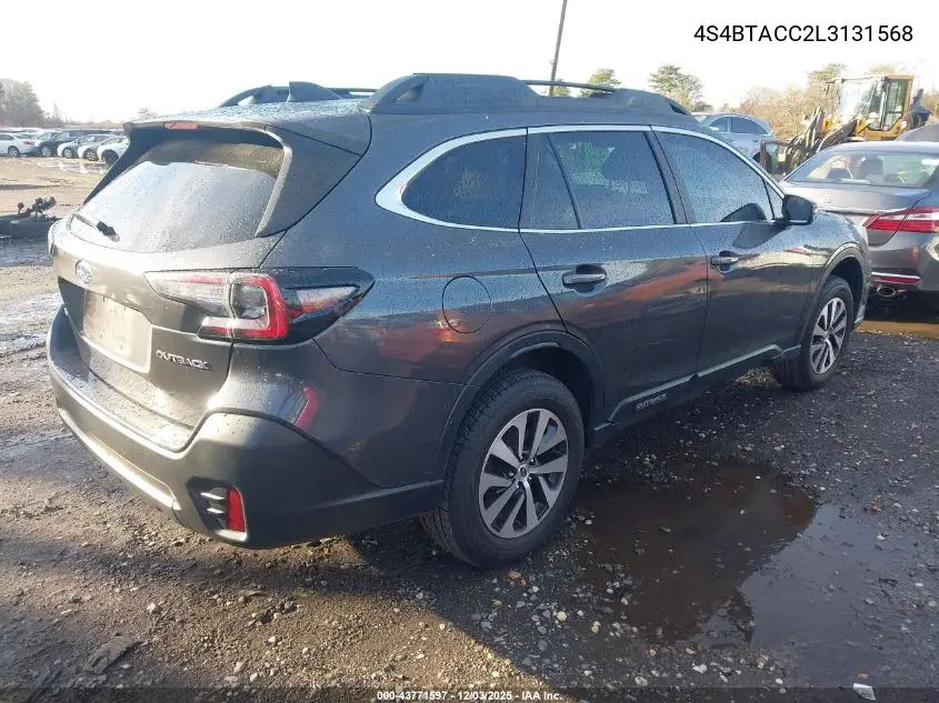 4S4BTACC2L3131568 2020 Subaru Outback Premium