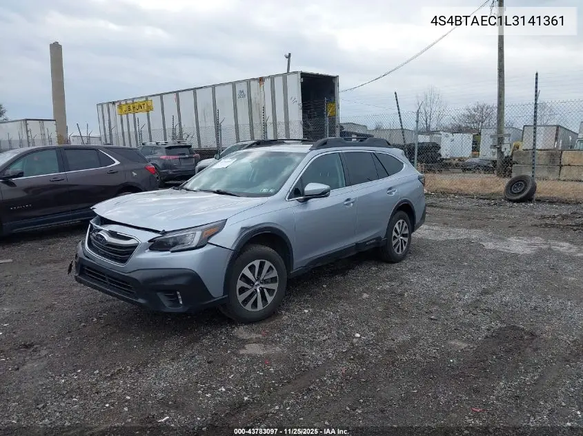 4S4BTAEC1L3141361 2020 Subaru Outback Premium