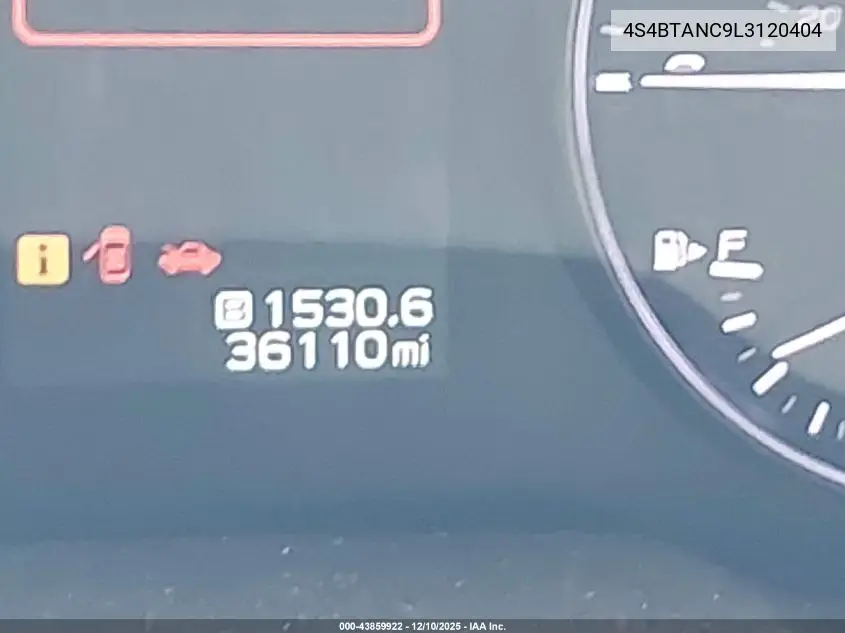 4S4BTANC9L3120404 2020 Subaru Outback Limited