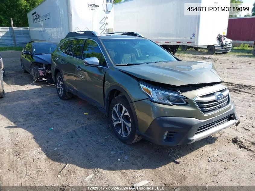 2021 Subaru Outback VIN: 4S4BTHPD1M3189099 Lot: 12029517