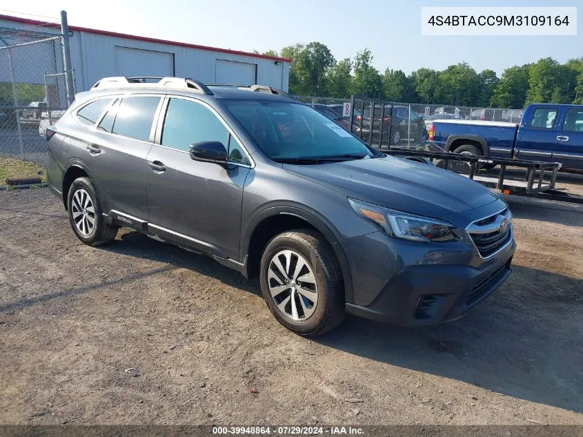 2021 Subaru Outback Premium VIN: 4S4BTACC9M3109164 Lot: 39948864