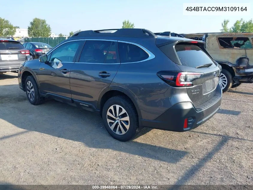 2021 Subaru Outback Premium VIN: 4S4BTACC9M3109164 Lot: 39948864