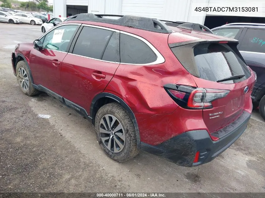 4S4BTADC7M3153081 2021 Subaru Outback Premium