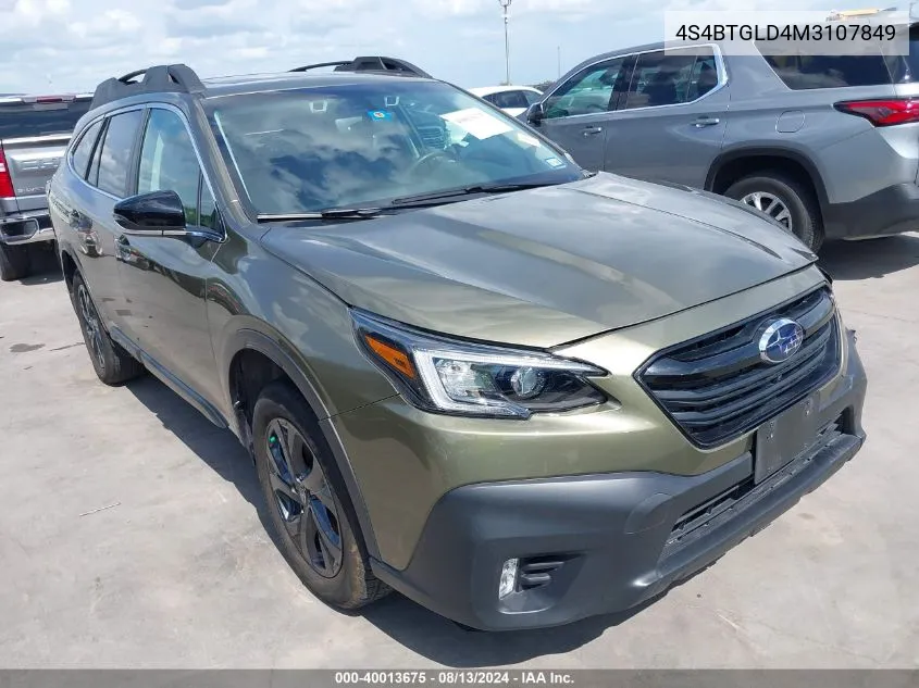 2021 Subaru Outback Onyx Edition Xt VIN: 4S4BTGLD4M3107849 Lot: 40013675