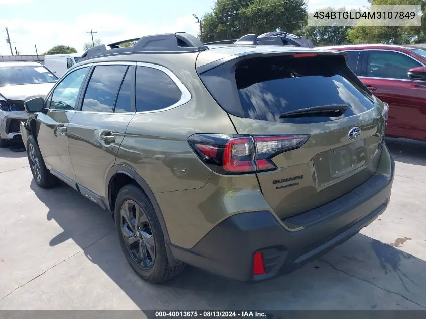 2021 Subaru Outback Onyx Edition Xt VIN: 4S4BTGLD4M3107849 Lot: 40013675