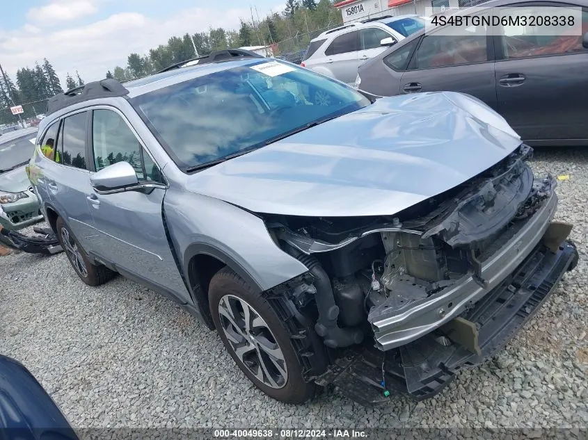 2021 Subaru Outback Limited Xt VIN: 4S4BTGND6M3208338 Lot: 40049638