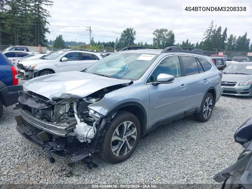 2021 Subaru Outback Limited Xt VIN: 4S4BTGND6M3208338 Lot: 40049638