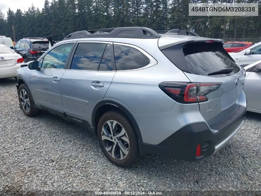 2021 Subaru Outback Limited Xt VIN: 4S4BTGND6M3208338 Lot: 40049638