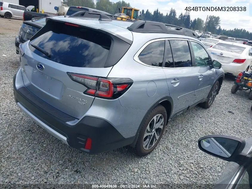 2021 Subaru Outback Limited Xt VIN: 4S4BTGND6M3208338 Lot: 40049638