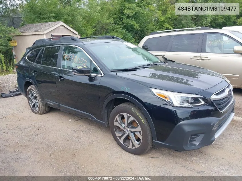 4S4BTANC1M3109477 2021 Subaru Outback Limited