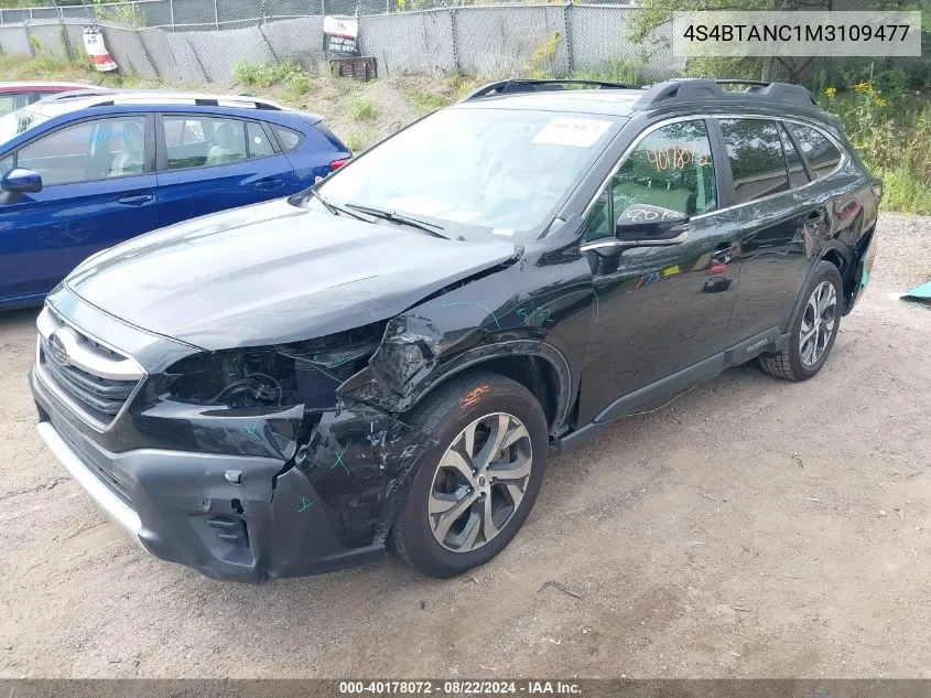 4S4BTANC1M3109477 2021 Subaru Outback Limited