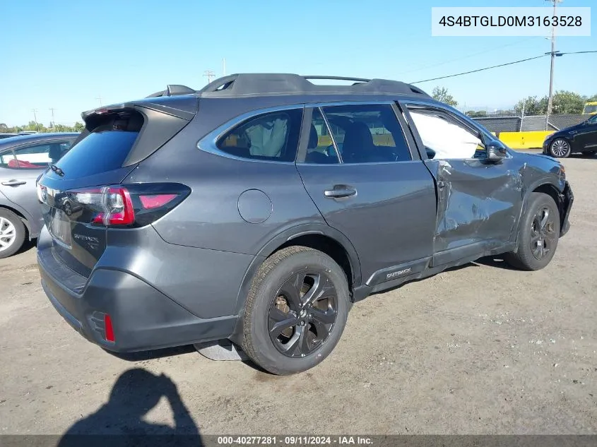 2021 Subaru Outback Onyx Edition Xt VIN: 4S4BTGLD0M3163528 Lot: 40277281