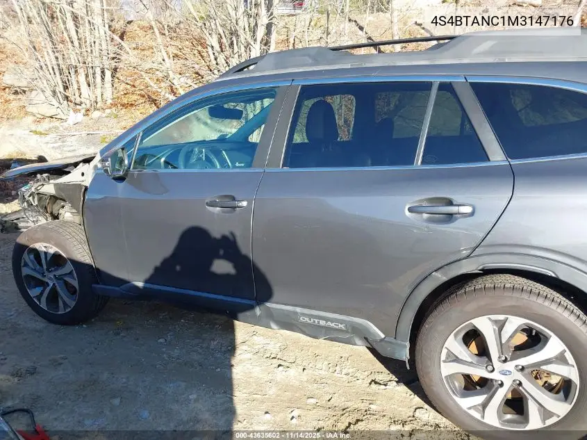 4S4BTANC1M3147176 2021 Subaru Outback Limited