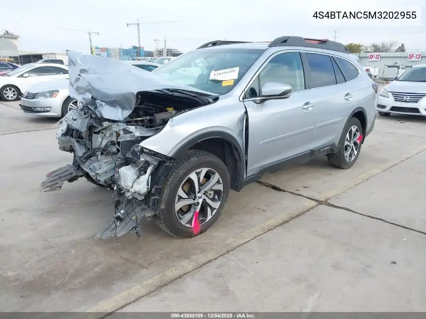 4S4BTANC5M3202955 2021 Subaru Outback Limited