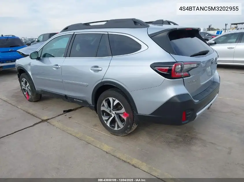 4S4BTANC5M3202955 2021 Subaru Outback Limited