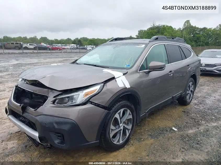 2021 Subaru Outback Limited Xt VIN: 4S4BTGNDXM3188899 Lot: 45049050