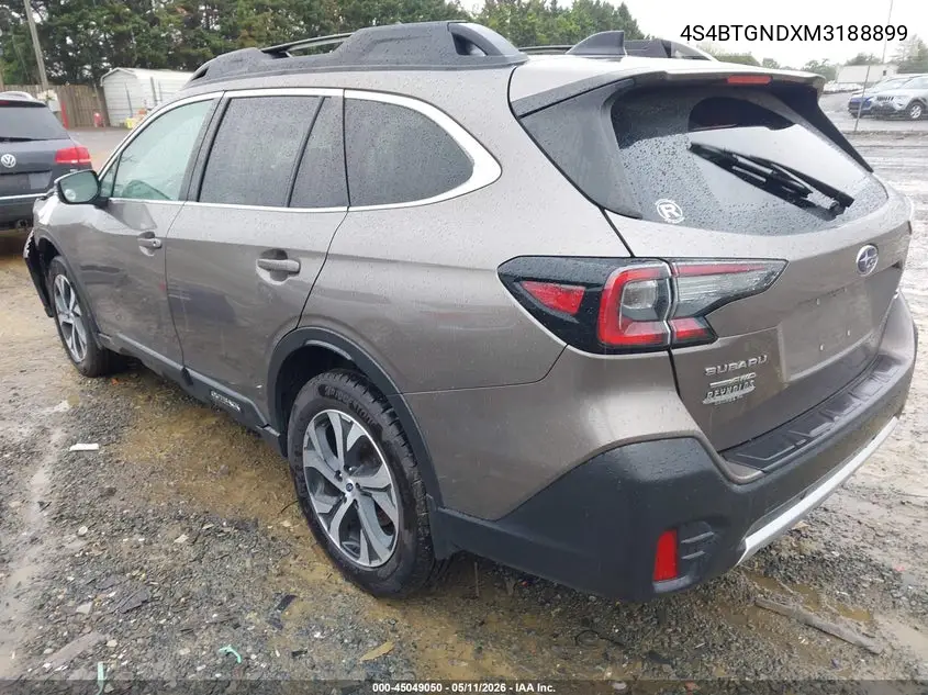 2021 Subaru Outback Limited Xt VIN: 4S4BTGNDXM3188899 Lot: 45049050