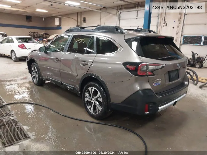 2022 Subaru Outback Limited VIN: 4S4BTANC5N3203198 Lot: 39094106