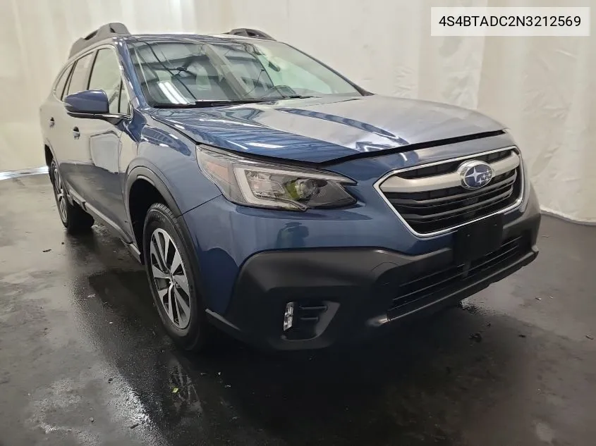 2022 Subaru Outback Premium VIN: 4S4BTADC2N3212569 Lot: 39981434