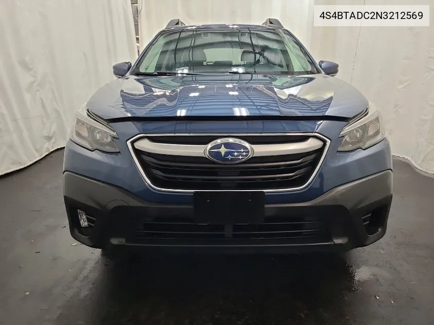 2022 Subaru Outback Premium VIN: 4S4BTADC2N3212569 Lot: 39981434