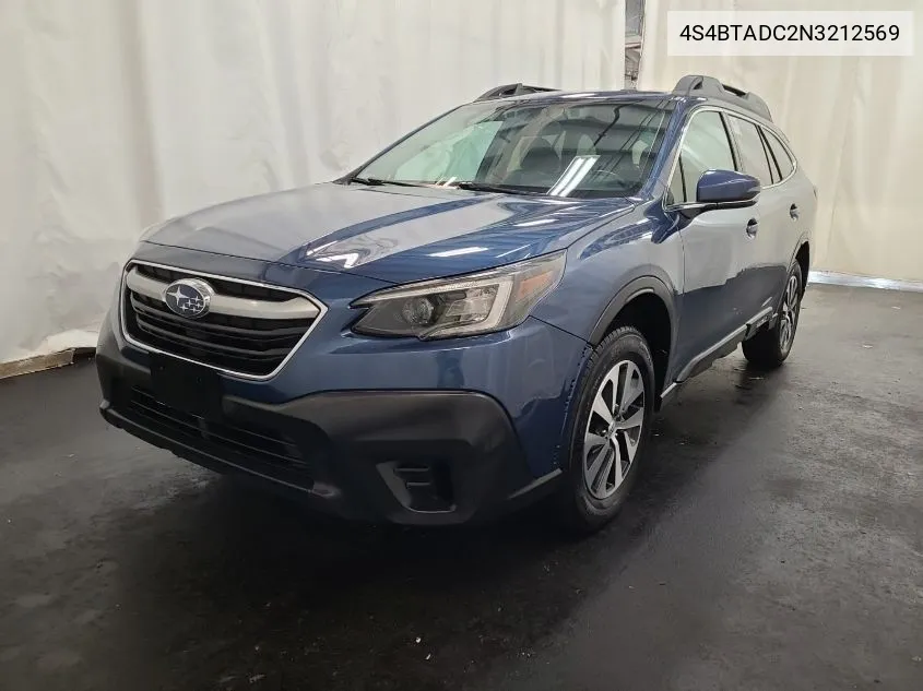 2022 Subaru Outback Premium VIN: 4S4BTADC2N3212569 Lot: 39981434